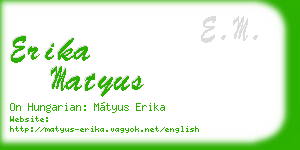 erika matyus business card